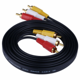 3RCA Male to 3RCA Male Audio_Video Stereo Cable With Gold Plated Plug